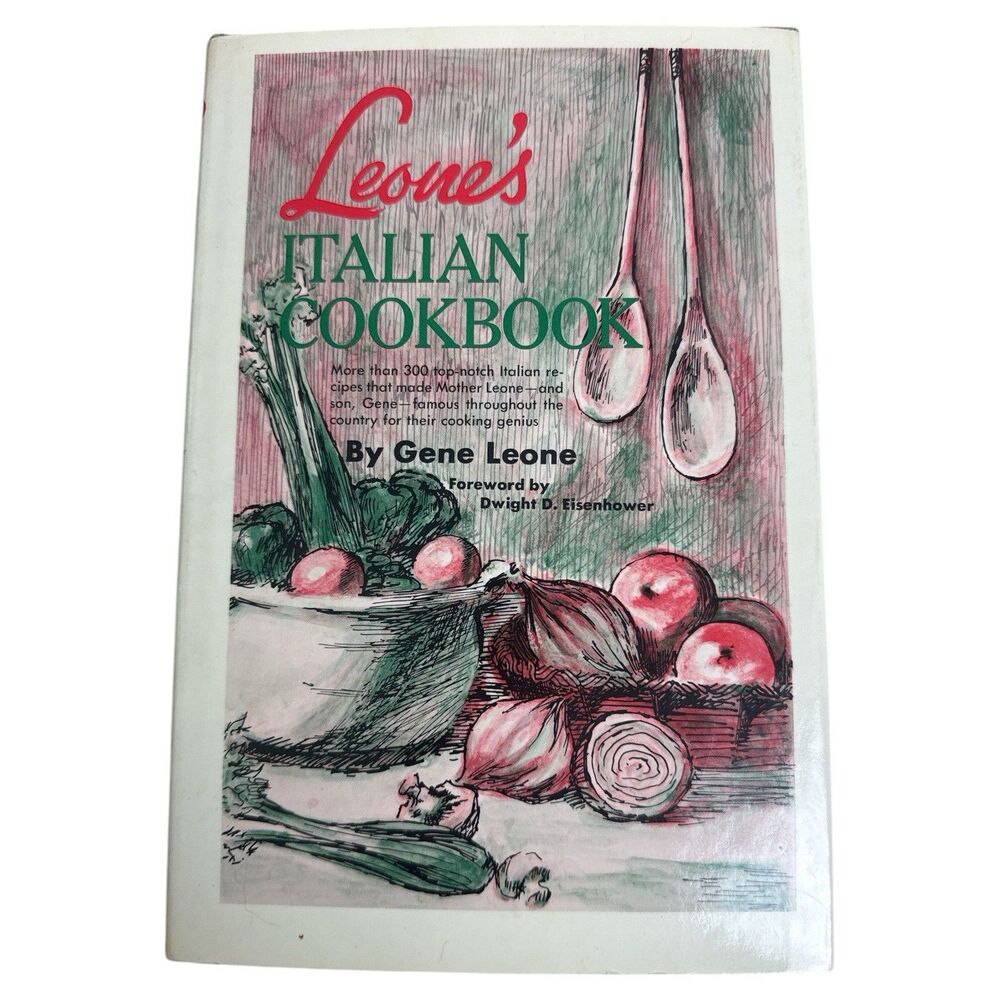 Leone’s Italian Cookbook SIGNED Gene Leone HC 1967 Eisenhower Foreword
